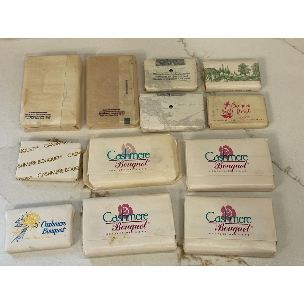 Vintage Facial Complexion Soap Travel Lot 12 Cashmere Bouquet Peter Thomas‎ Roth